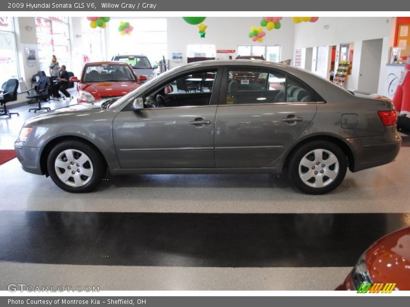 Willow Gray / Gray 2009 Hyundai Sonata GLS V6