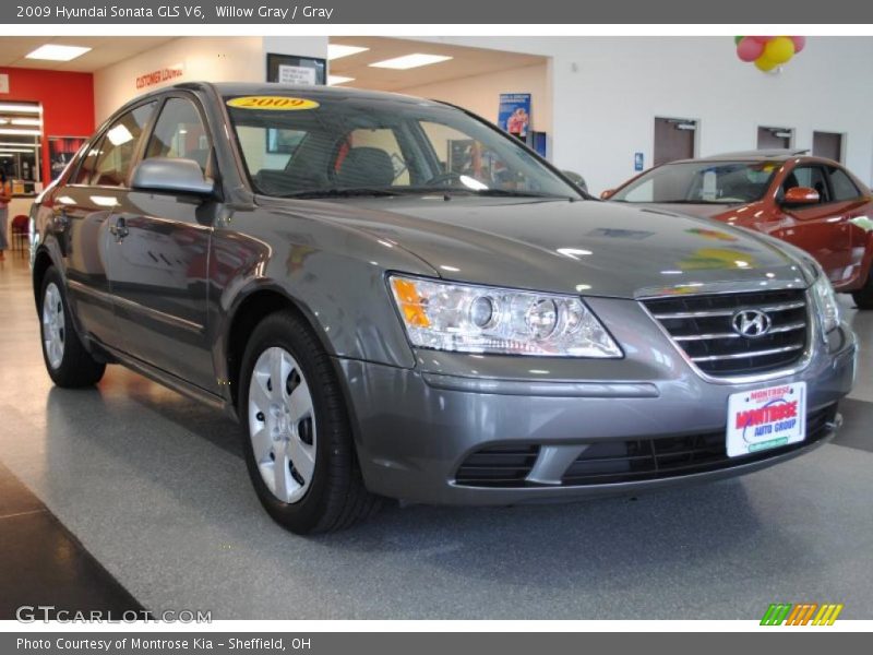 Willow Gray / Gray 2009 Hyundai Sonata GLS V6