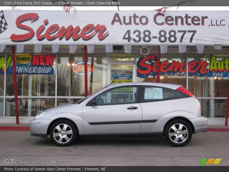 CD Silver Metallic / Dark Charcoal Black 2001 Ford Focus ZX3 Coupe