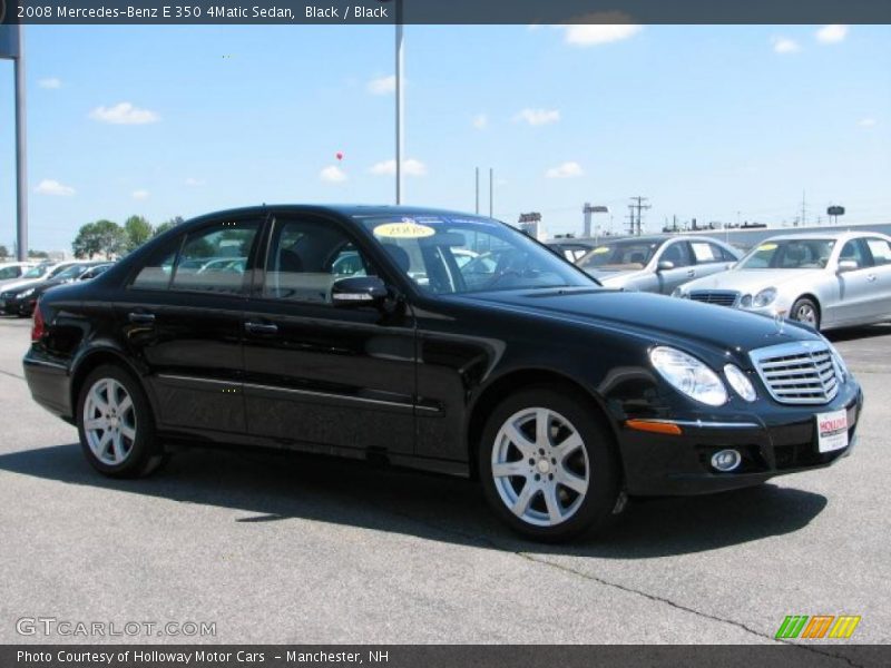 Black / Black 2008 Mercedes-Benz E 350 4Matic Sedan