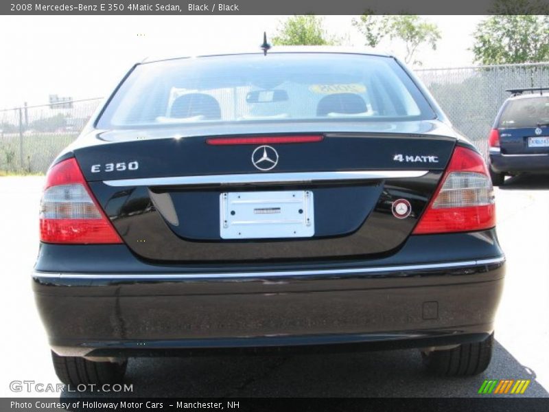 Black / Black 2008 Mercedes-Benz E 350 4Matic Sedan