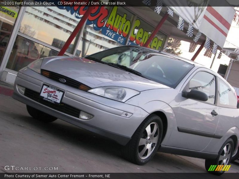 CD Silver Metallic / Dark Charcoal Black 2001 Ford Focus ZX3 Coupe