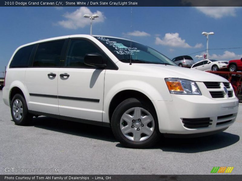 Stone White / Dark Slate Gray/Light Shale 2010 Dodge Grand Caravan C/V