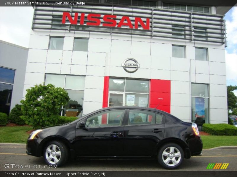 Super Black / Beige 2007 Nissan Sentra 2.0 S