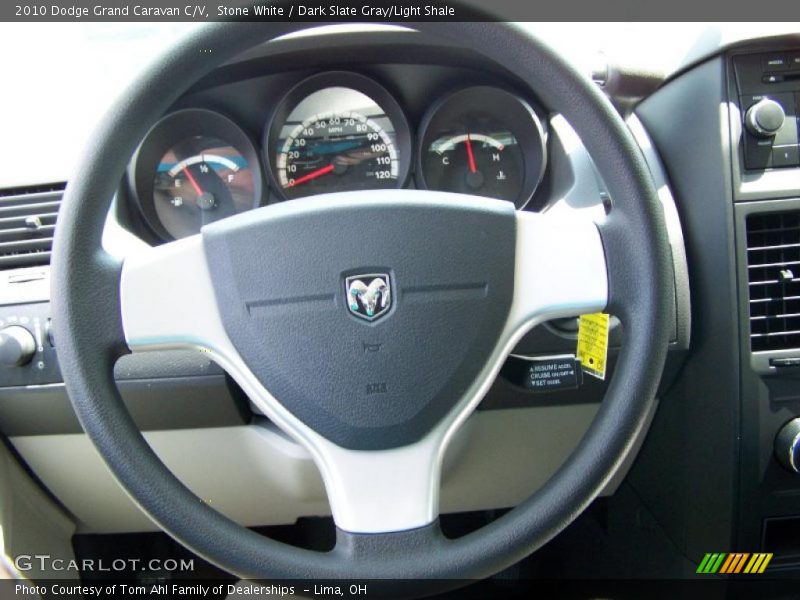 Stone White / Dark Slate Gray/Light Shale 2010 Dodge Grand Caravan C/V
