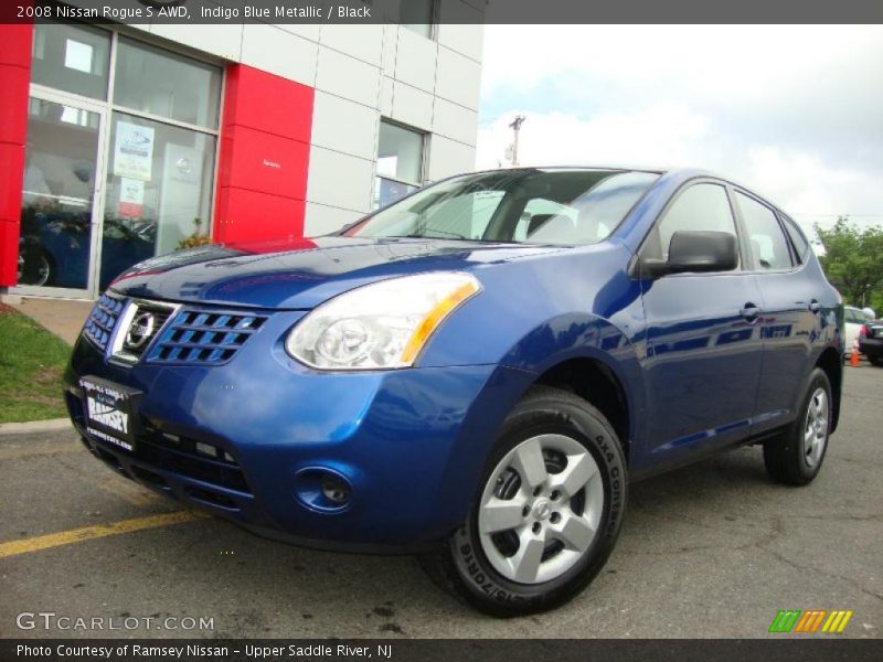 Indigo Blue Metallic / Black 2008 Nissan Rogue S AWD