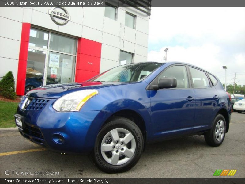 Indigo Blue Metallic / Black 2008 Nissan Rogue S AWD
