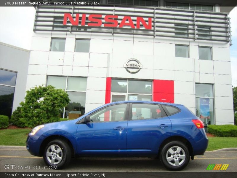 Indigo Blue Metallic / Black 2008 Nissan Rogue S AWD
