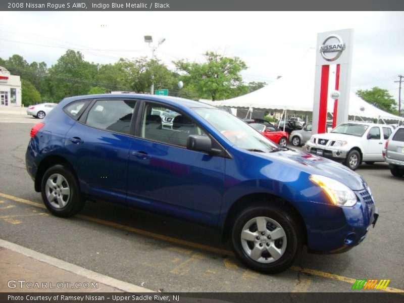 Indigo Blue Metallic / Black 2008 Nissan Rogue S AWD
