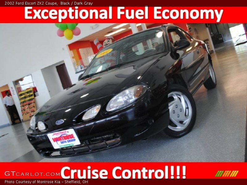 Black / Dark Gray 2002 Ford Escort ZX2 Coupe