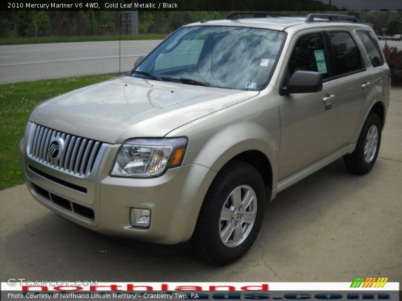 Gold Leaf Metallic / Black 2010 Mercury Mariner V6 4WD