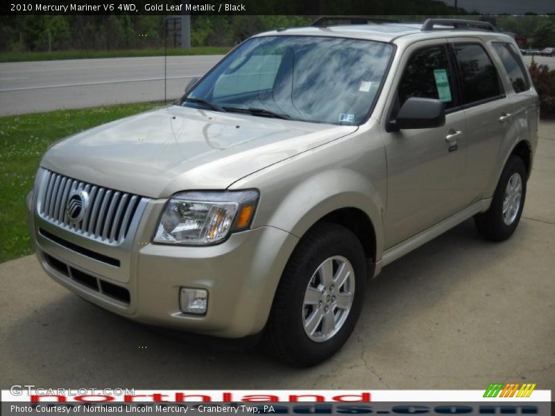 Gold Leaf Metallic / Black 2010 Mercury Mariner V6 4WD