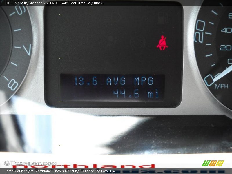Gold Leaf Metallic / Black 2010 Mercury Mariner V6 4WD