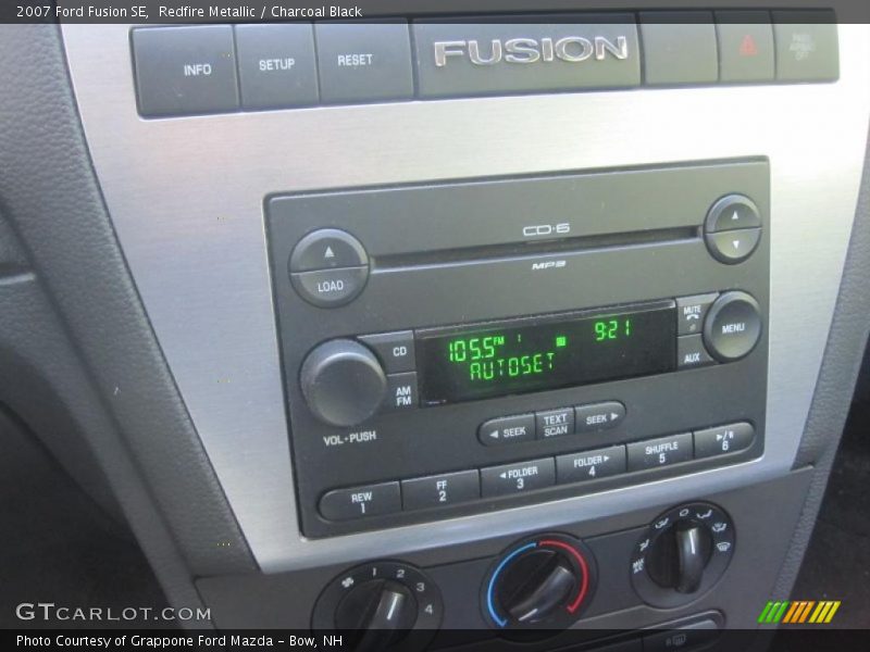 Redfire Metallic / Charcoal Black 2007 Ford Fusion SE