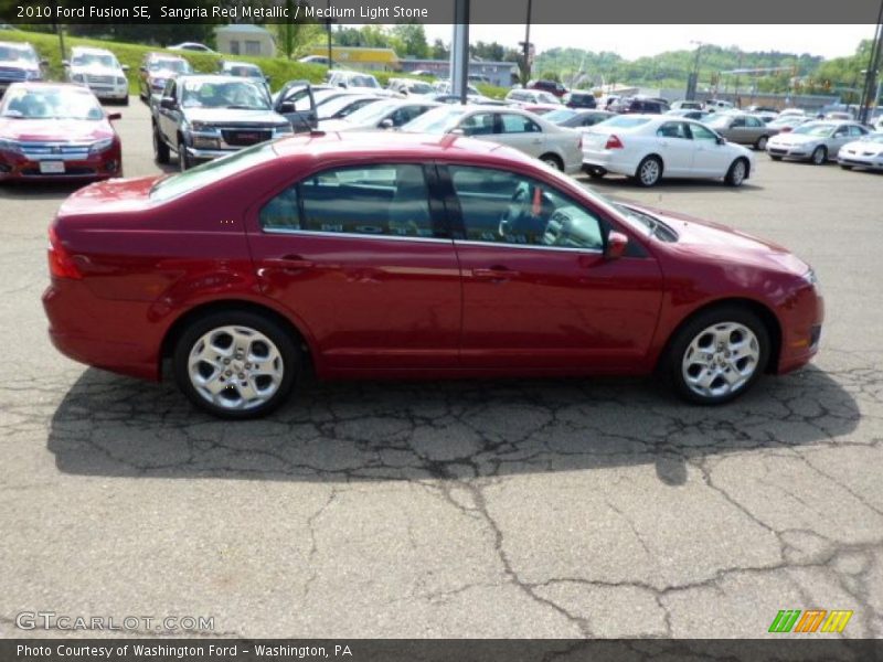 Sangria Red Metallic / Medium Light Stone 2010 Ford Fusion SE