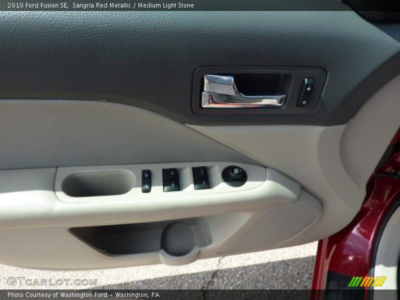 Sangria Red Metallic / Medium Light Stone 2010 Ford Fusion SE