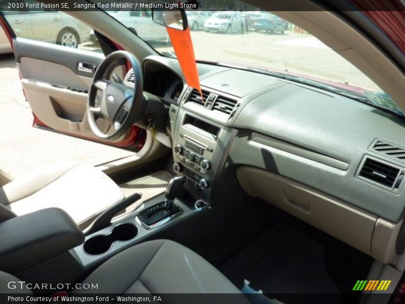 Sangria Red Metallic / Medium Light Stone 2010 Ford Fusion SE
