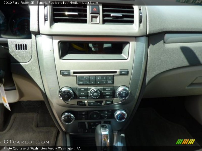 Sangria Red Metallic / Medium Light Stone 2010 Ford Fusion SE