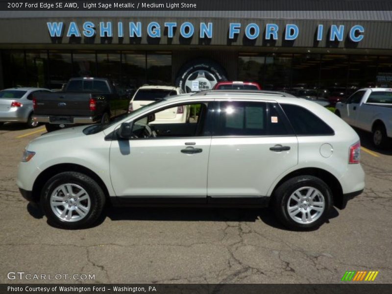 Light Sage Metallic / Medium Light Stone 2007 Ford Edge SE AWD