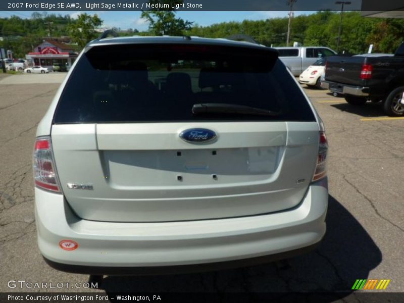 Light Sage Metallic / Medium Light Stone 2007 Ford Edge SE AWD