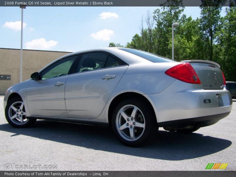 Liquid Silver Metallic / Ebony Black 2008 Pontiac G6 V6 Sedan