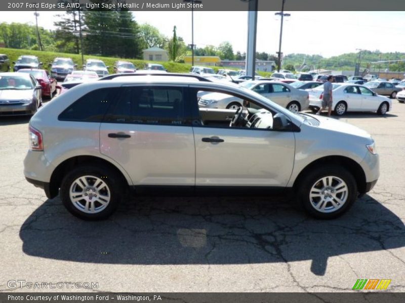 Light Sage Metallic / Medium Light Stone 2007 Ford Edge SE AWD
