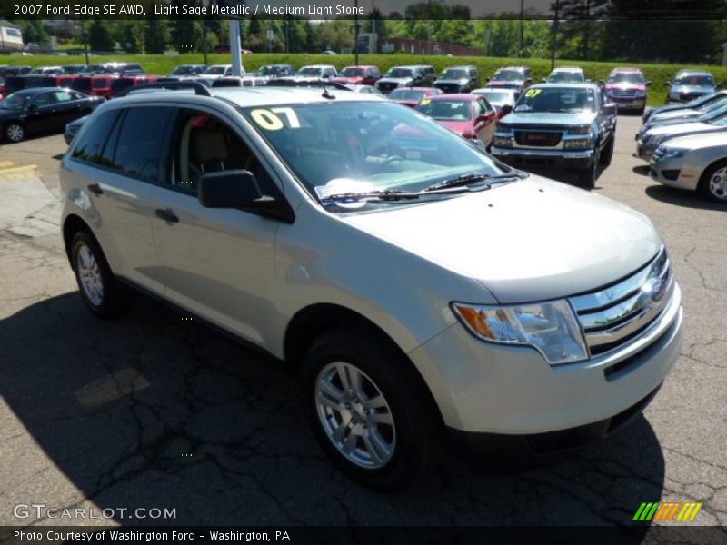 Light Sage Metallic / Medium Light Stone 2007 Ford Edge SE AWD
