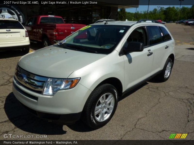 Light Sage Metallic / Medium Light Stone 2007 Ford Edge SE AWD