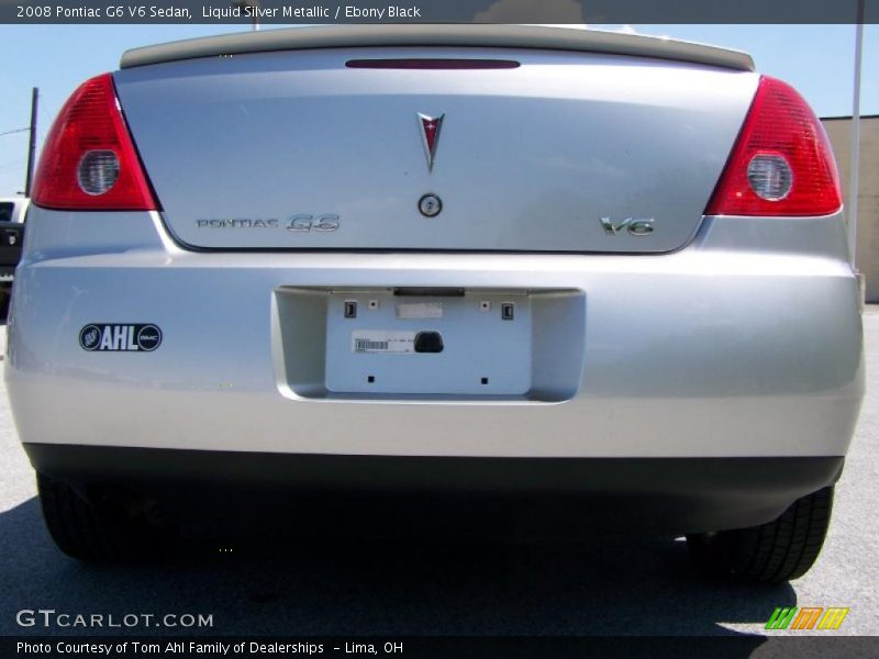 Liquid Silver Metallic / Ebony Black 2008 Pontiac G6 V6 Sedan