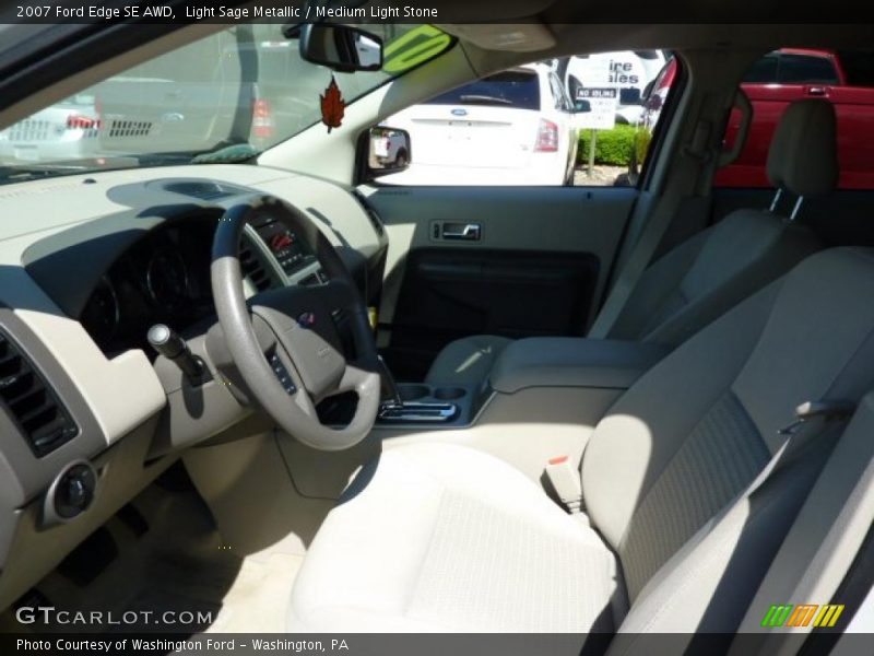 Light Sage Metallic / Medium Light Stone 2007 Ford Edge SE AWD