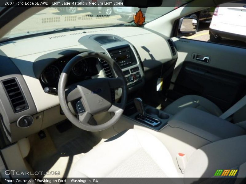Light Sage Metallic / Medium Light Stone 2007 Ford Edge SE AWD