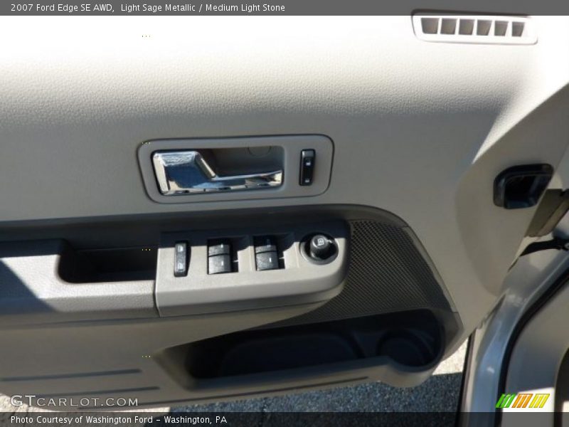 Light Sage Metallic / Medium Light Stone 2007 Ford Edge SE AWD