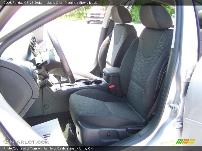 Liquid Silver Metallic / Ebony Black 2008 Pontiac G6 V6 Sedan
