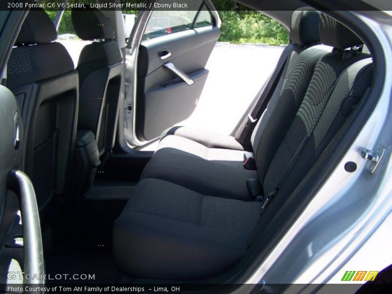 Liquid Silver Metallic / Ebony Black 2008 Pontiac G6 V6 Sedan