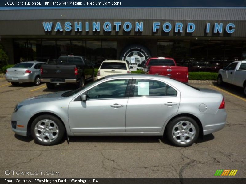 Brilliant Silver Metallic / Medium Light Stone 2010 Ford Fusion SE