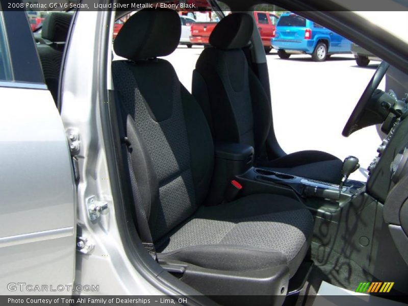 Liquid Silver Metallic / Ebony Black 2008 Pontiac G6 V6 Sedan