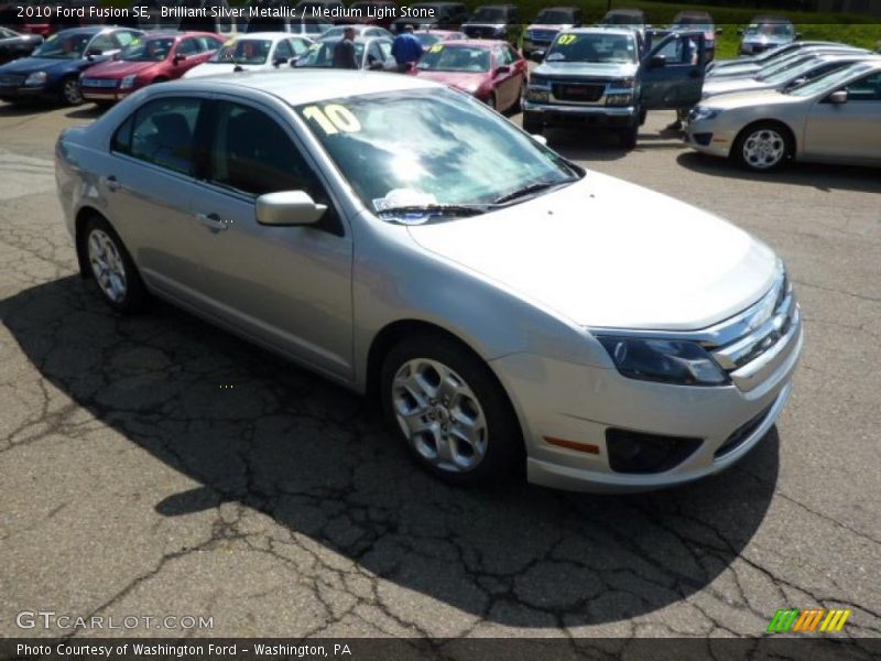 Brilliant Silver Metallic / Medium Light Stone 2010 Ford Fusion SE