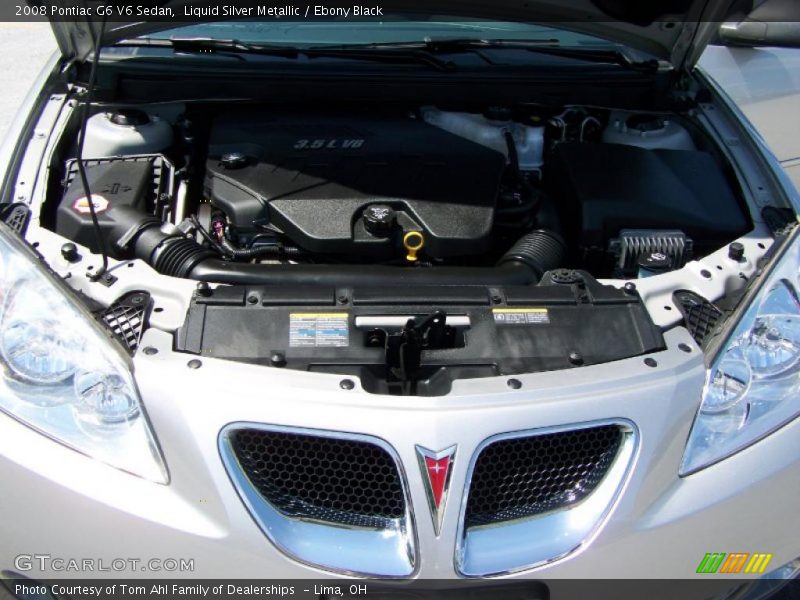 Liquid Silver Metallic / Ebony Black 2008 Pontiac G6 V6 Sedan