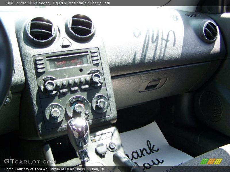 Liquid Silver Metallic / Ebony Black 2008 Pontiac G6 V6 Sedan