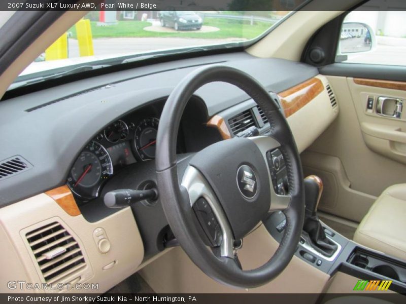 Pearl White / Beige 2007 Suzuki XL7 Luxury AWD