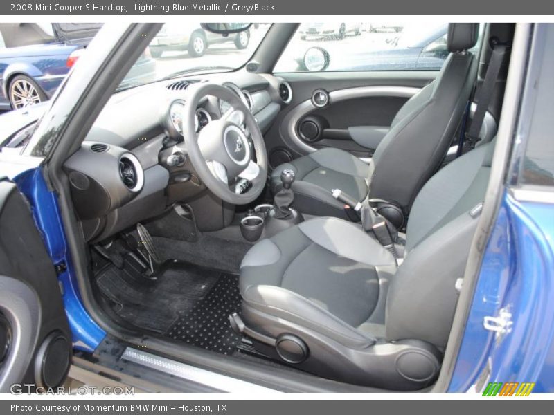 Lightning Blue Metallic / Grey/Black 2008 Mini Cooper S Hardtop