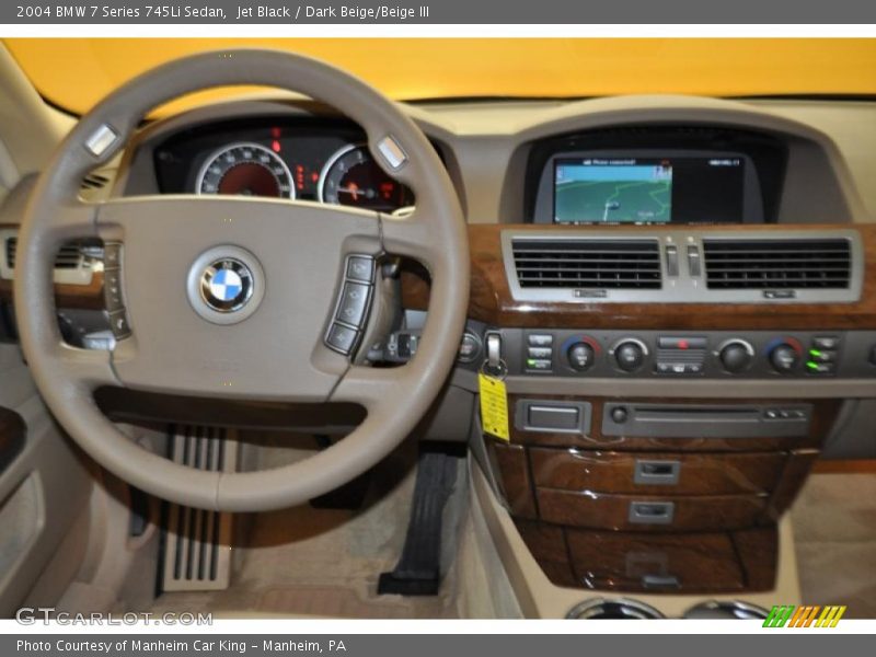 Jet Black / Dark Beige/Beige III 2004 BMW 7 Series 745Li Sedan