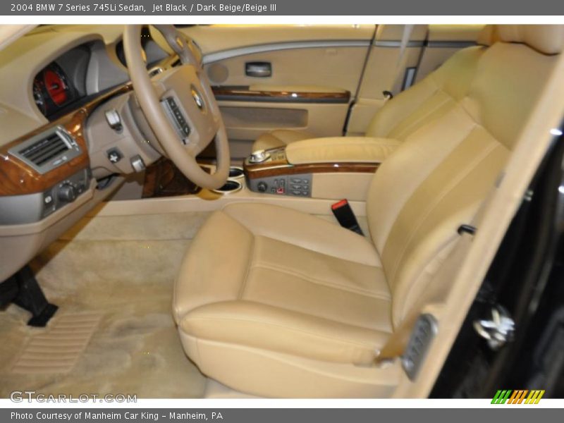 Jet Black / Dark Beige/Beige III 2004 BMW 7 Series 745Li Sedan