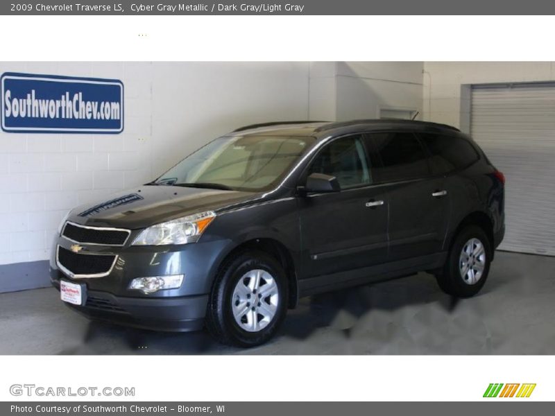 Cyber Gray Metallic / Dark Gray/Light Gray 2009 Chevrolet Traverse LS