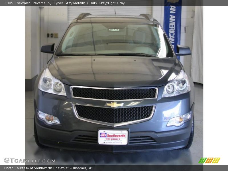 Cyber Gray Metallic / Dark Gray/Light Gray 2009 Chevrolet Traverse LS