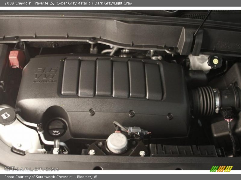 Cyber Gray Metallic / Dark Gray/Light Gray 2009 Chevrolet Traverse LS