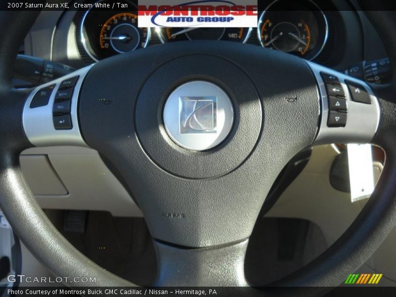 Cream White / Tan 2007 Saturn Aura XE