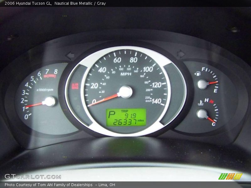 Nautical Blue Metallic / Gray 2006 Hyundai Tucson GL
