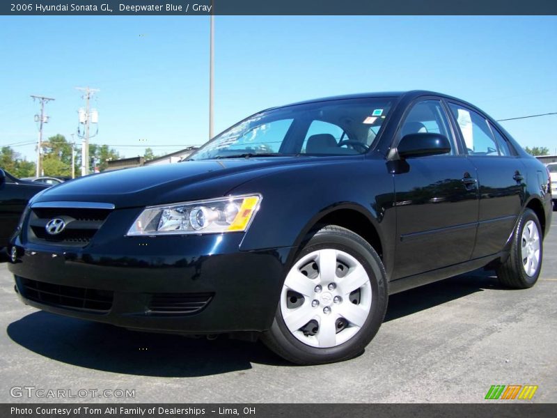 Deepwater Blue / Gray 2006 Hyundai Sonata GL