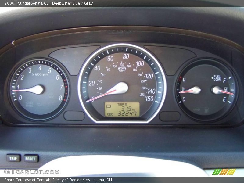 Deepwater Blue / Gray 2006 Hyundai Sonata GL